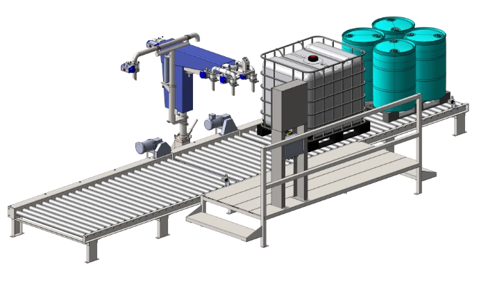 5504-AT Drum and Tote Filling machine
